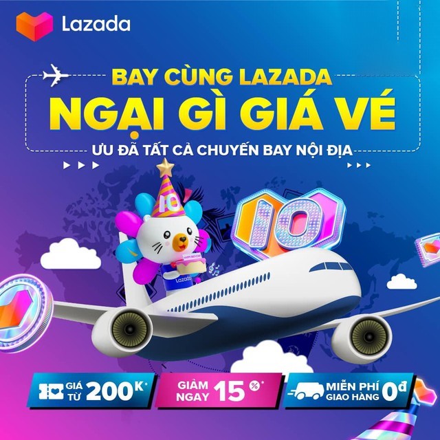 Hướng dẫn đặt vé máy bay online trên Lazada nhanh chóng 