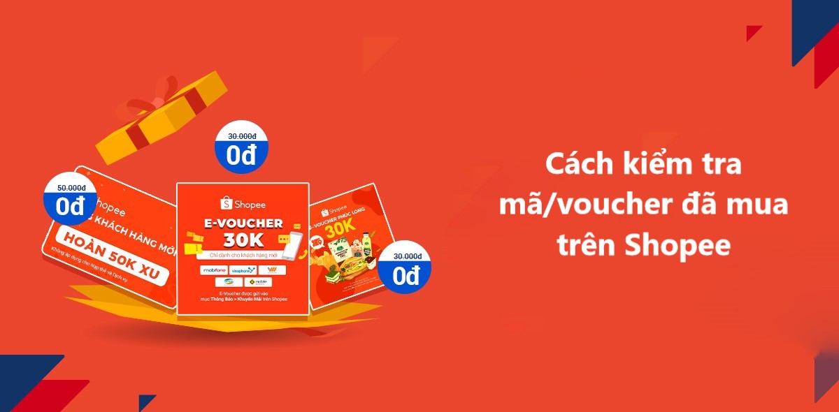 Cách kiểm tra mã/Voucher đã mua trên Shopee