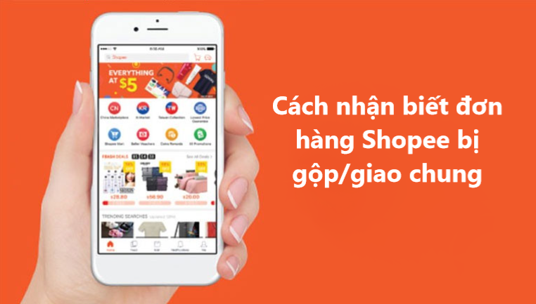 Cách nhận biết đơn hàng Shopee bị gộp / giao chung 