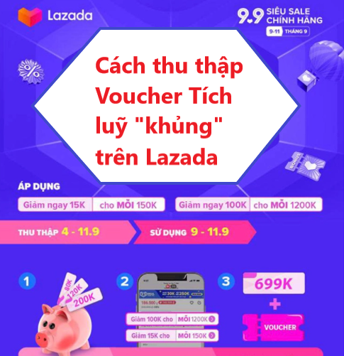 Cách thu thập voucher tích luỹ “khủng” trên Lazada