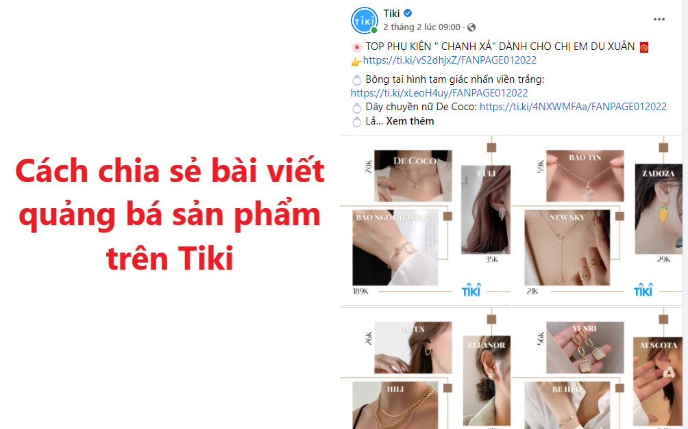 Tiếp cận khách hàng hiệu quả với cách chia sẻ bài viết trên Tiki 