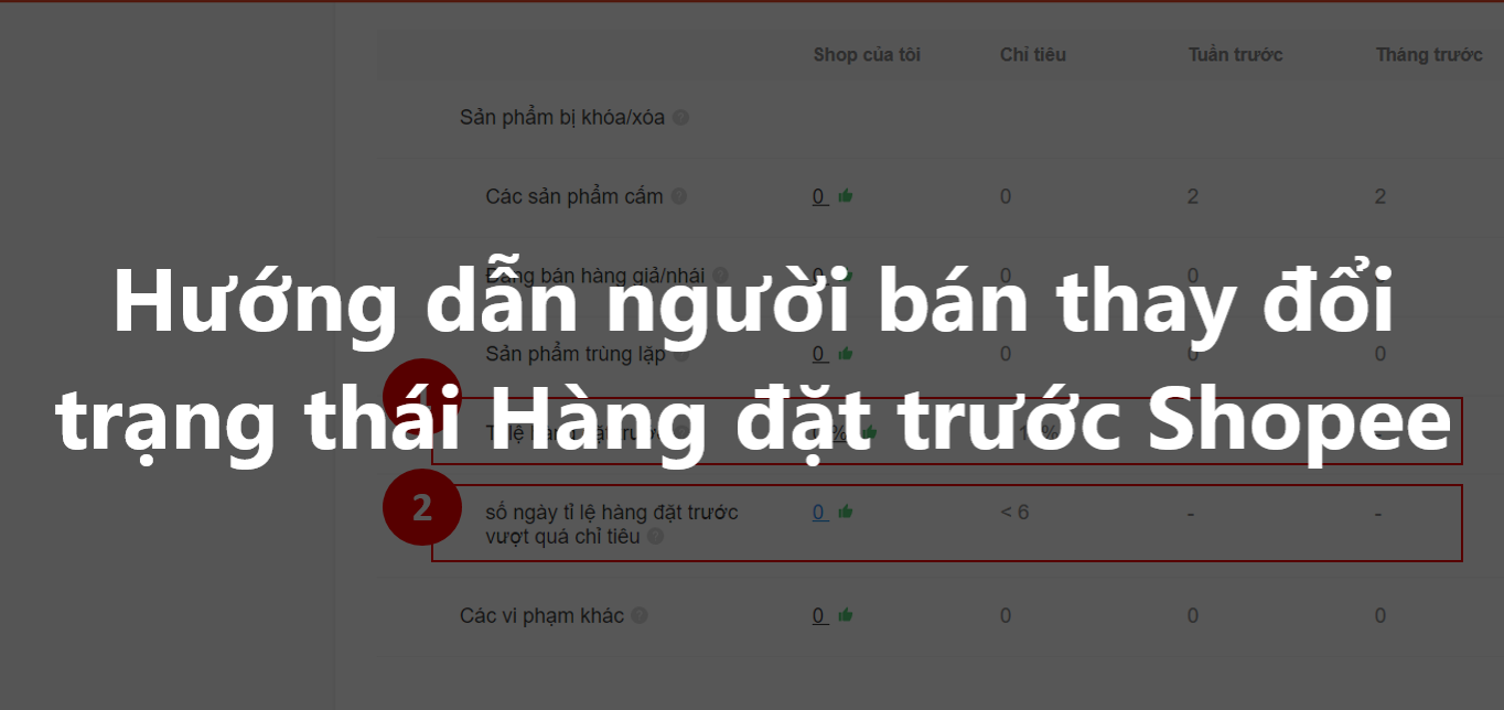 Hướng dẫn người bán thay đổi trạng thái Hàng đặt trước trên Shopee