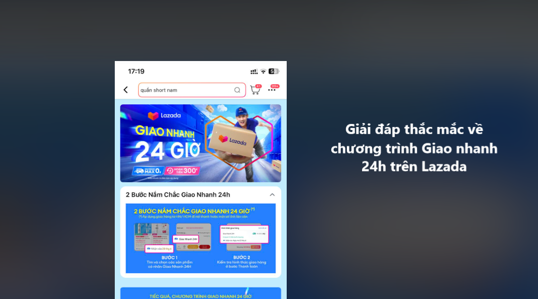 Giải đáp thắc mắc về chương trình Giao nhanh 24h trên lazada 