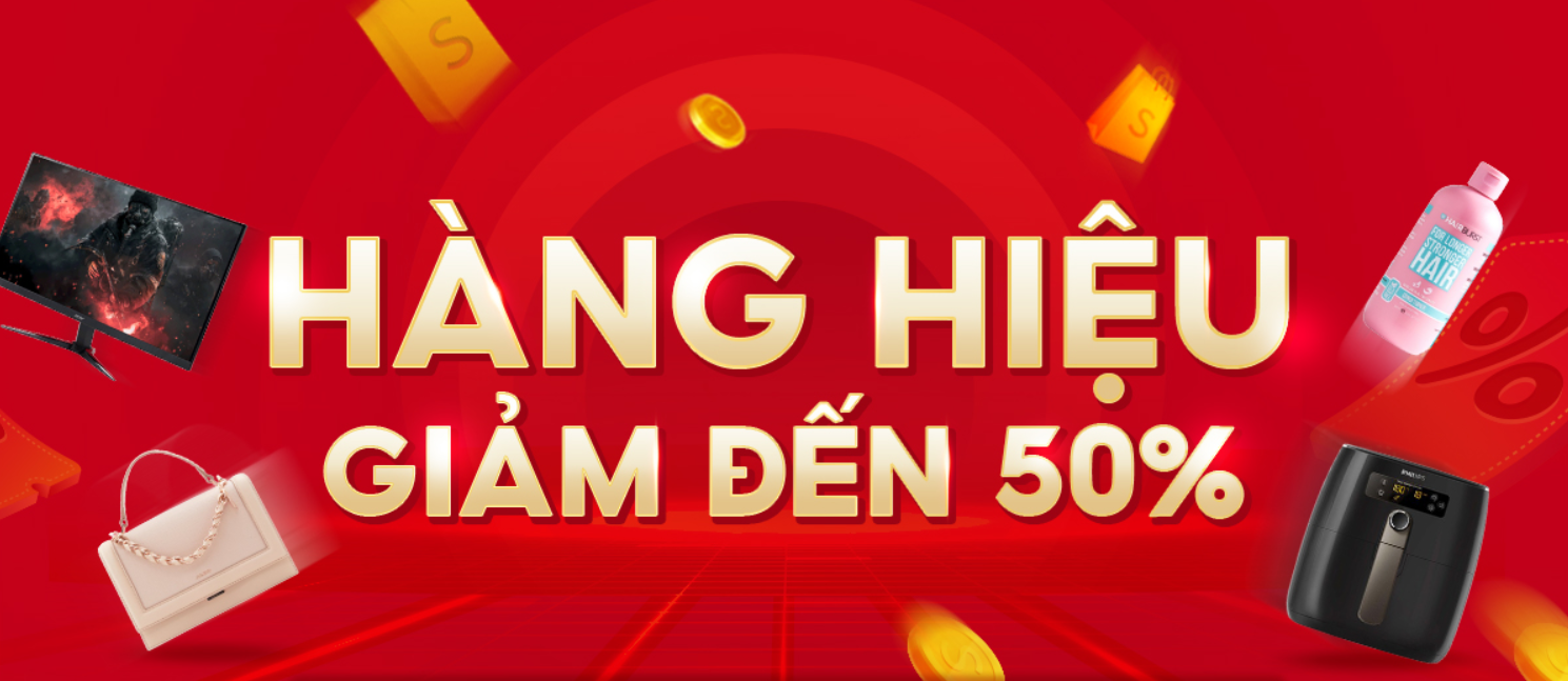 Chương trình hàng hiệu giảm 50% trên Shopee là gì?