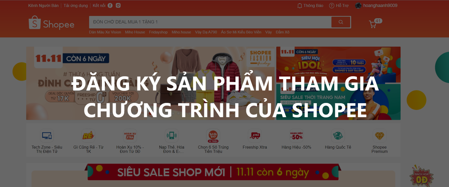 Hướng dẫn người bán đăng ký sản phẩm tham gia chương trình của Shopee