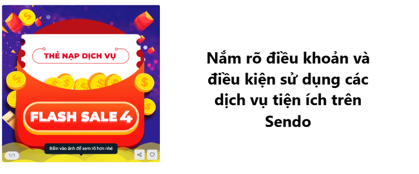 Nắm rõ điều khoản và điều kiện sử dụng các dịch vụ tiện ích trên Sendo 