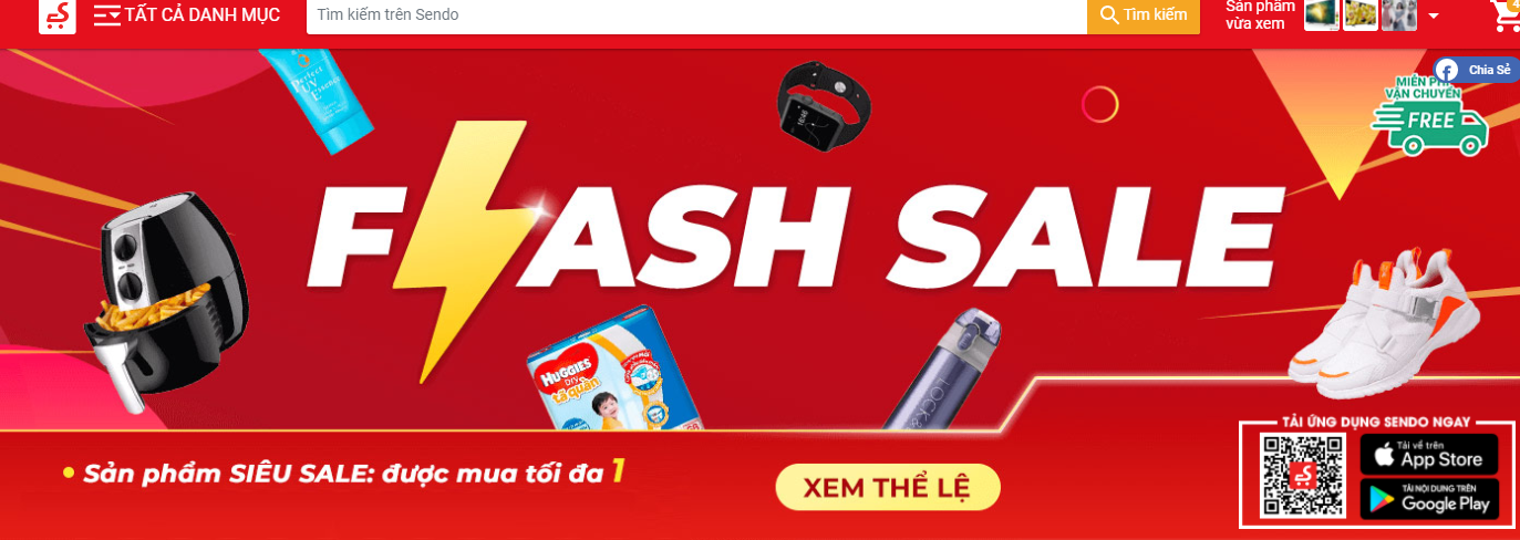 Hướng dẫn tham gia chương trình Flash Sale trên Sendo 