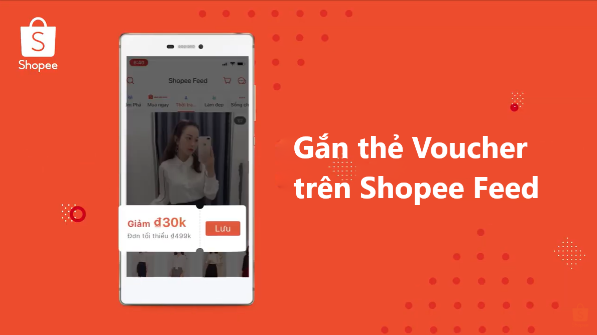 Tăng đơn hàng “khủng” với tính năng gắn thẻ voucher trên Shopee Feed