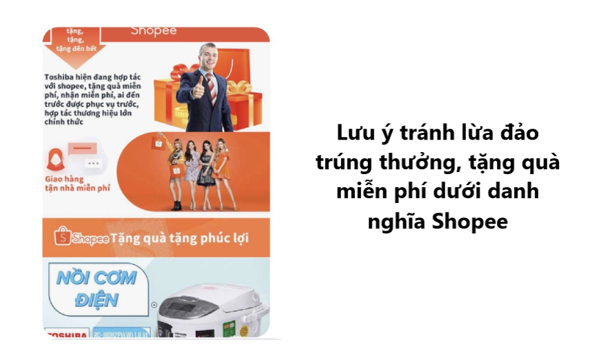 Một số lưu ý tránh lừa đảo trúng thưởng, tặng quà miễn phí dưới danh nghĩa Shopee