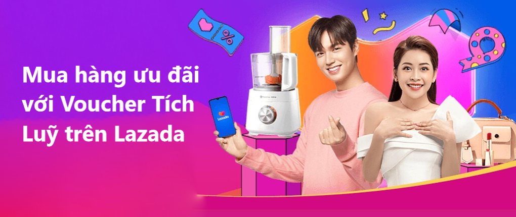 Mua hàng ưu đãi với voucher tích lũy trên Lazada