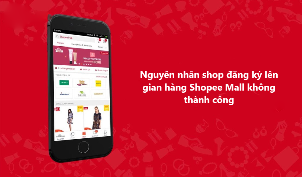 Tìm hiểu nguyên nhân shop đăng ký lên gian hàng Shopee Mall không thành công 