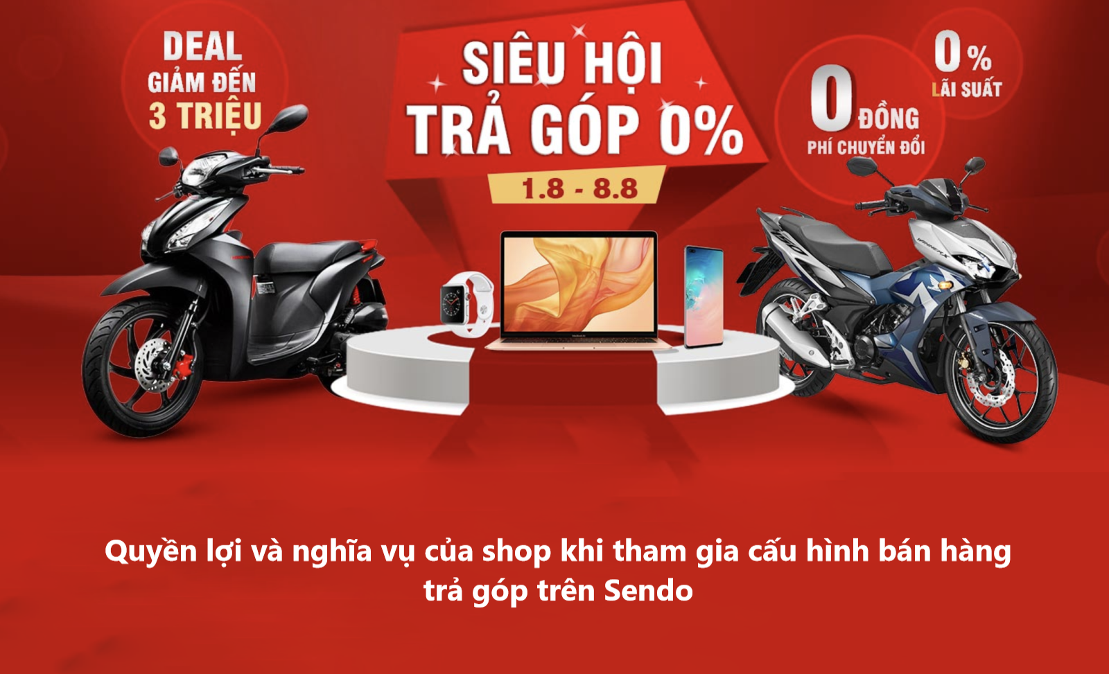 Quyền lợi và nghĩa vụ của shop khi tham gia cấu hình “Bán trả góp” trên Sendo 