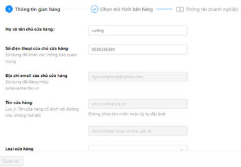 Thiết lập gian hàng trên Tiki với 5 bước siêu nhanh